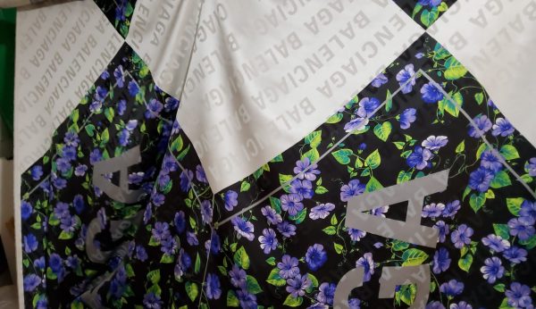 Balenciaga Silk Fabric with floral ornament