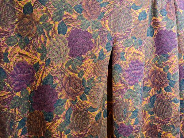 Alta Moda Italian Wool Fabric flowers pattern