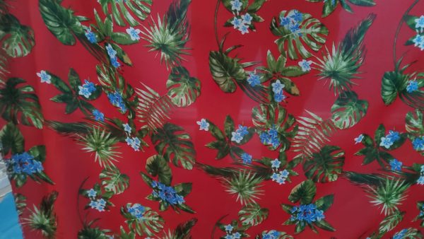 Leaves and Flowers Design Fabric