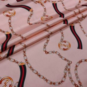 Gucci silk fabric stretch with chain pattern
