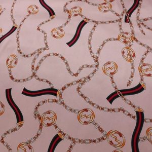 Gucci silk fabric stretch with chain pattern