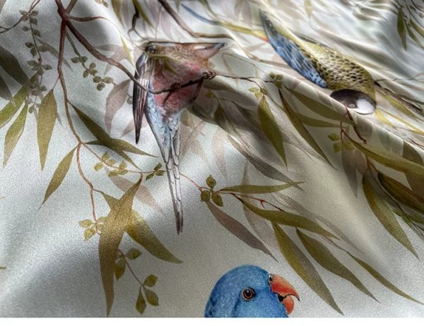 Zimmermann silk fabric with parrots