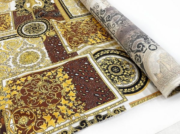 Versace silk fabric with Baroque design