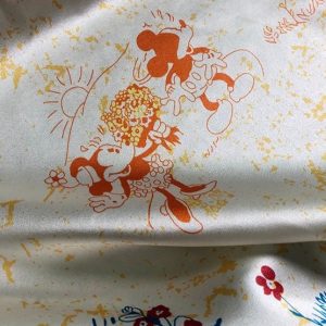 Gucci silk Mickley mouse design stretch fabric