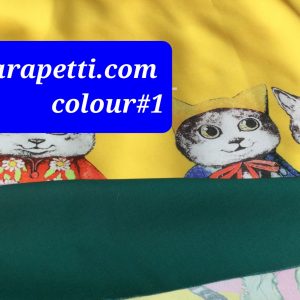 Gucci silk fabric with cats pattern