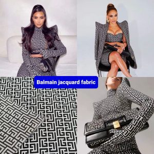 Balmain jacquard fabric fashion week