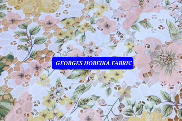 Georges Hobeika embroidered silk fabric