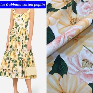 Italian Designer cotton poplin fabric for clothing