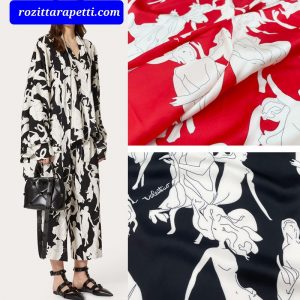 Valentino silk fabric 2022 collection fashion week