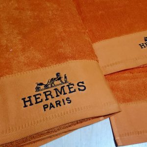 Hermes Designer Towel set with Monogram
