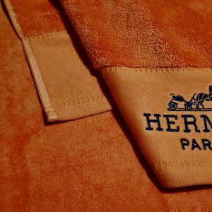 Hermes Designer Towel set with Monogram