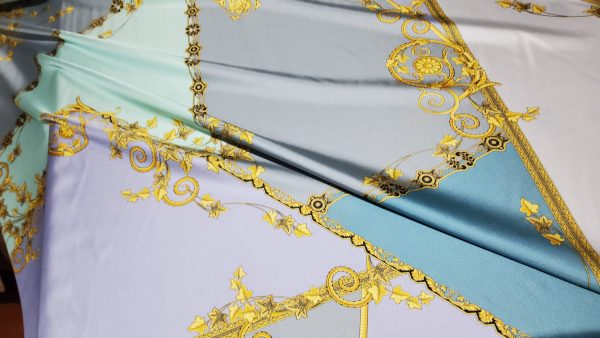 VERSACE SILK TWILL IN SOFT PASTEL COLOURS