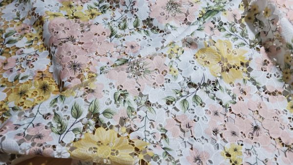 Georges Hobeika embroidered silk fabric