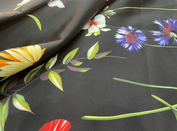 Oscar De La Renta silk and cotton fabric with flowers