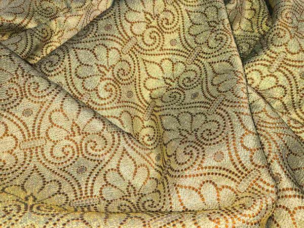 Exclusive Italian Designer Jacquard Fabric Byzantine collection in gold