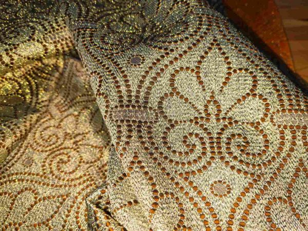 Exclusive Italian Designer Jacquard Fabric Byzantine collection in gold