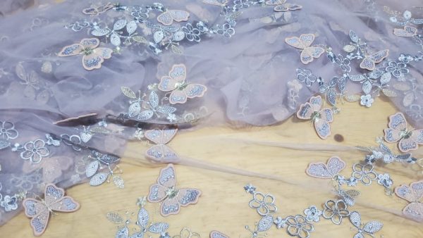 Georges Hobeika fabric Exclusive embroidered lace