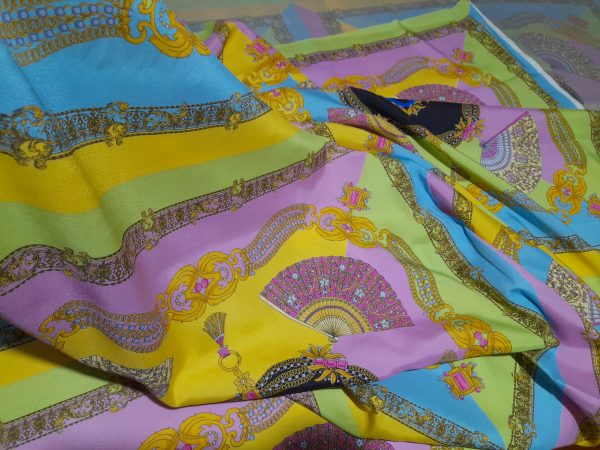 Versace Silk crepe polyester fabric