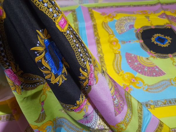 Versace Silk crepe polyester fabric