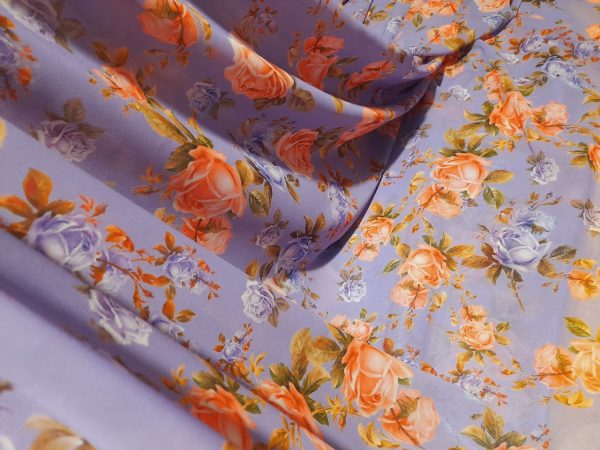 Italian Designer Silk Chiffon Fabric