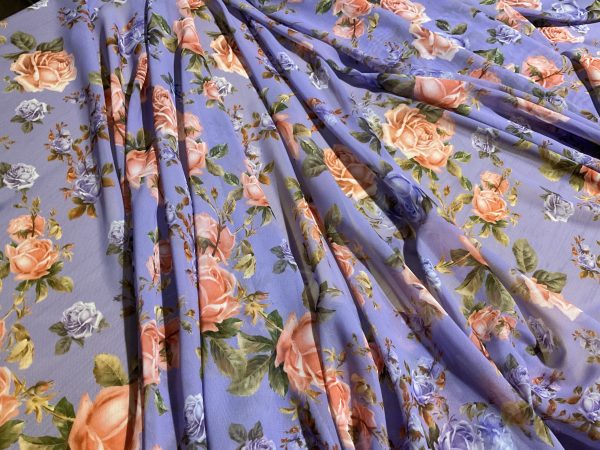 Italian Designer Silk Chiffon Fabric