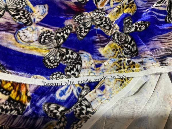 Velvet Devore viscose jacquard Fabric