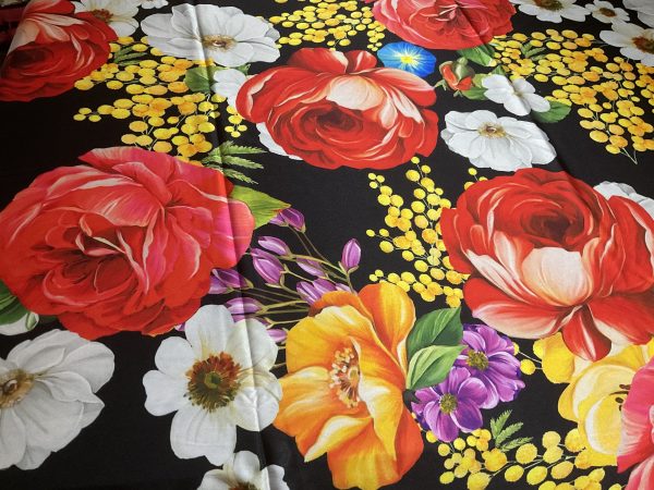 Italian Designer Silk Viscose Fabric