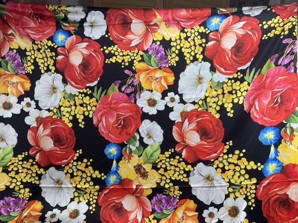 Italian Designer Silk Viscose Fabric